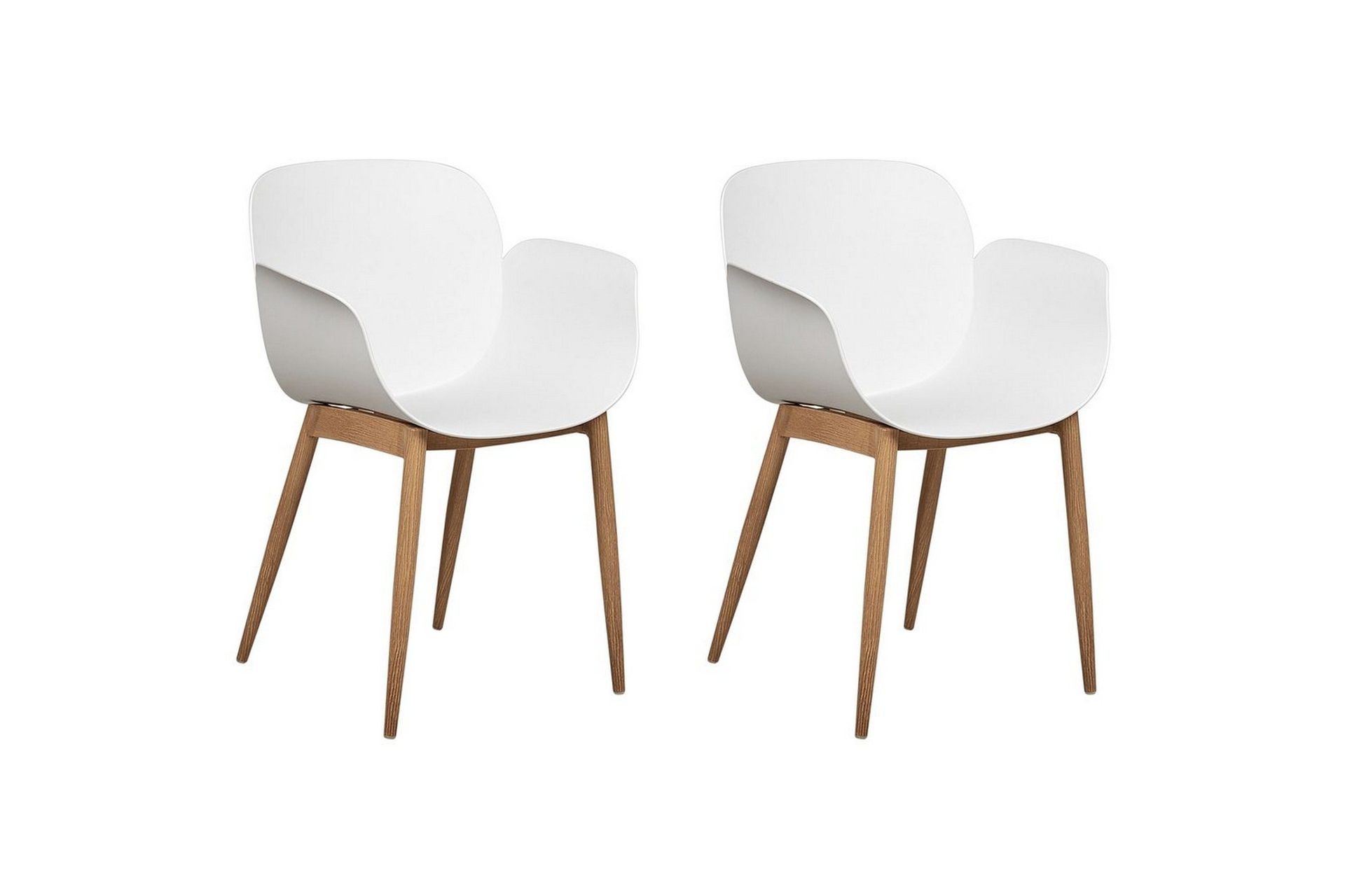 Matsalsstol Beliani Abilene set om 2 White -