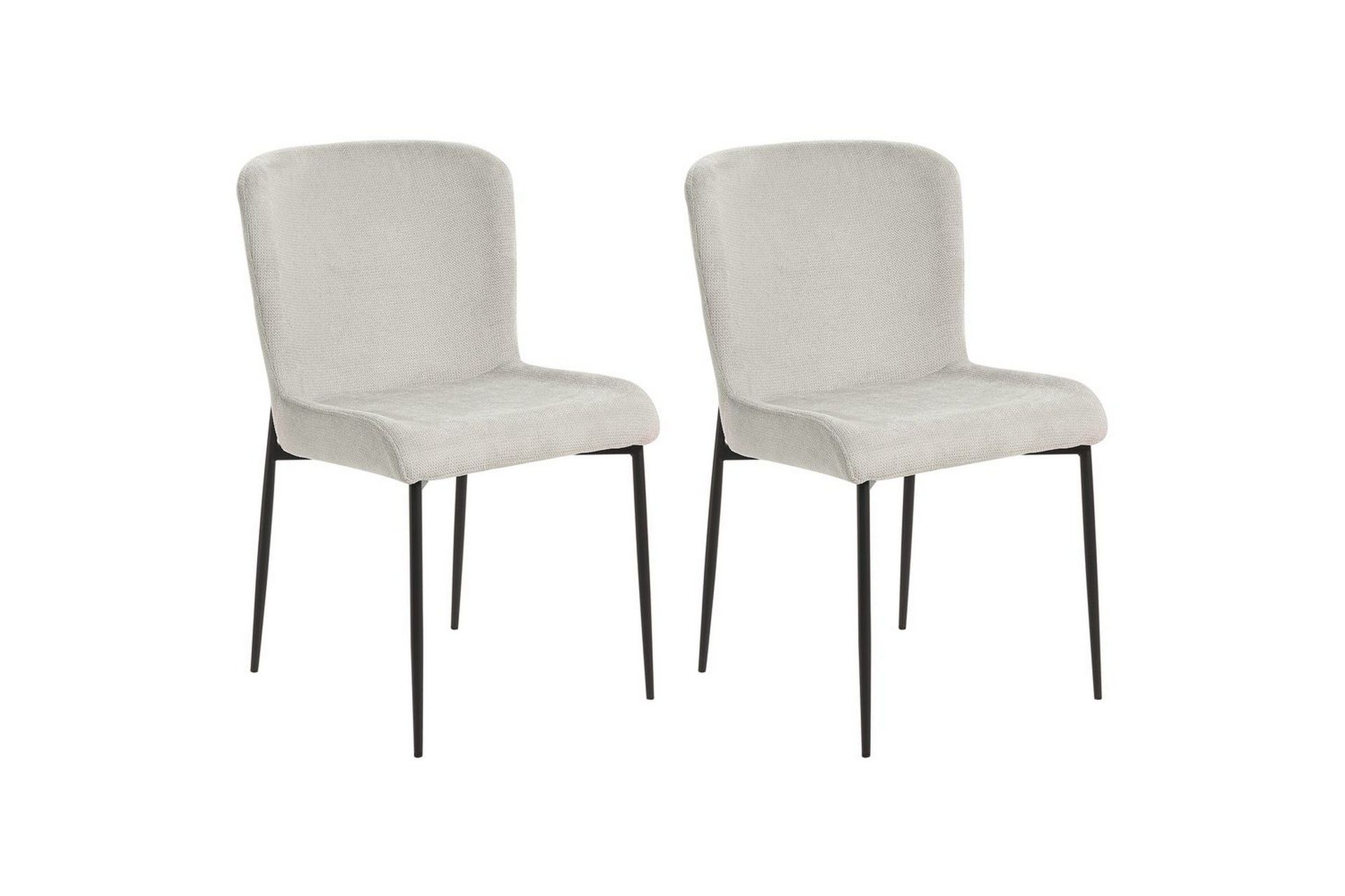 Matsalsstol Beliani Ada set om 2 Light grey -