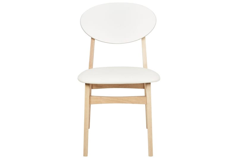 Matsalsstol Beliani Amery set om 2 Ljus Trä-Brun Cream white - Møbler - Stoler & lenestoler - Spisestuestoler & kjøkkenstoler