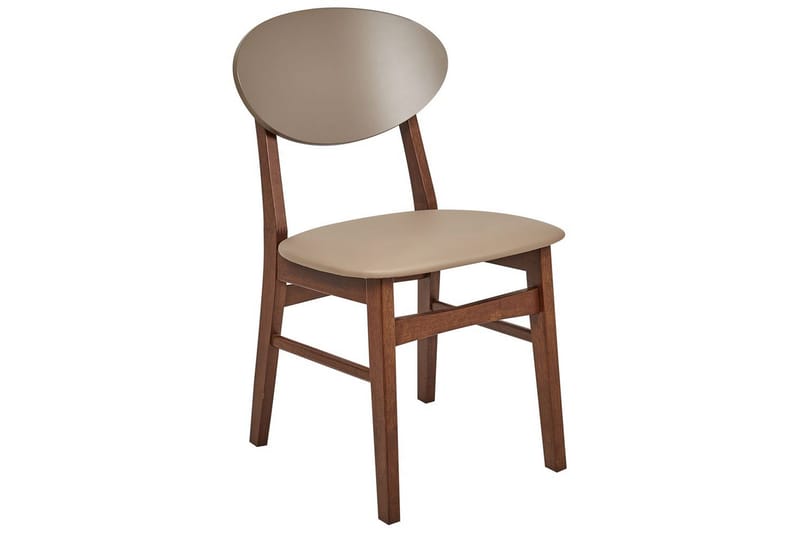 Matsalsstol Beliani Amery set om 2 Ljus Trä-Brun Light brown - Møbler - Stoler & lenestoler - Spisestuestoler & kjøkkenstoler
