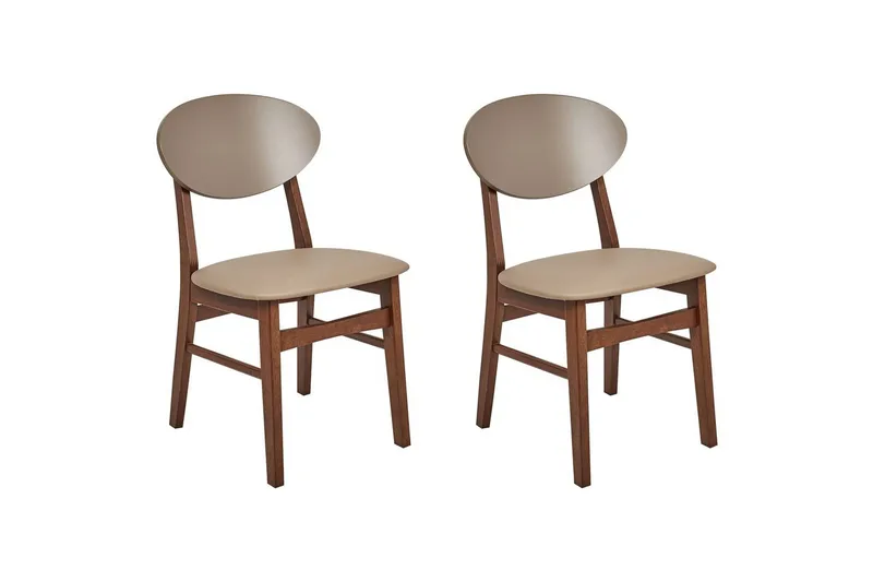 Matsalsstol Beliani Amery set om 2 Ljus Trä-Brun NO_BRAND Light brown, undefined