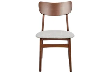 Matsalsstol Beliani Anoka set om 2 Mörk Trä-Beige Light grey - Møbler - Stoler & lenestoler - Spisestuestoler & kjøkkenstoler