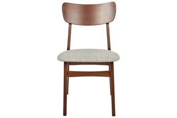 Matsalsstol Beliani Anoka set om 2 Mörk Trä-Beige Taupe - Møbler - Stoler & lenestoler - Spisestuestoler & kjøkkenstoler