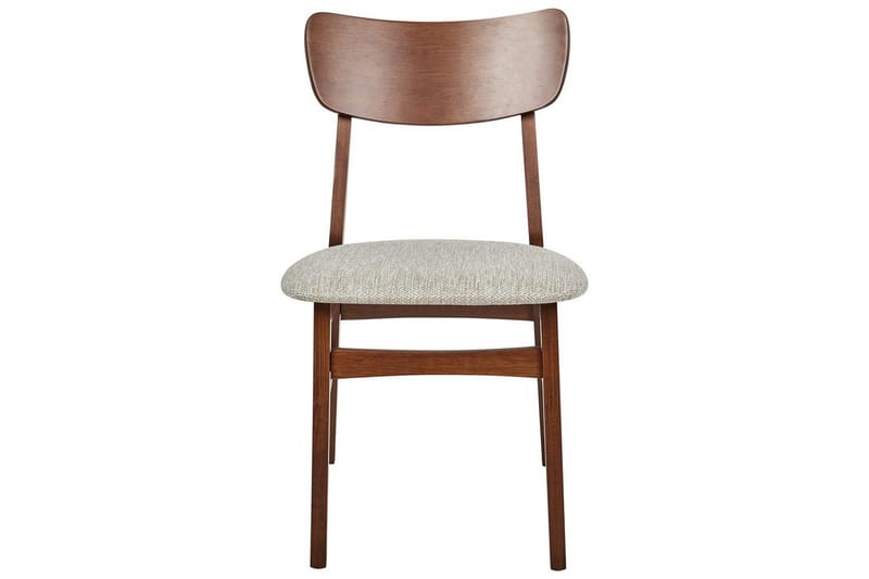 Matsalsstol Beliani Anoka set om 2 Mörk Trä-Beige Taupe - Møbler - Stoler & lenestoler - Spisestuestoler & kjøkkenstoler