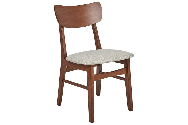Matsalsstol Beliani Anoka set om 2 Mörk Trä-Beige Taupe - Møbler - Stoler & lenestoler - Spisestuestoler & kjøkkenstoler