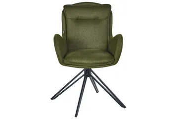 Matsalsstol Beliani Avelar set om 2 Beige-Svart Dark green - Møbler - Stoler & lenestoler - Spisestuestoler & kjøkkenstoler