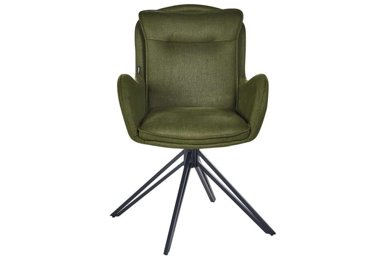 Matsalsstol Beliani Avelar set om 2 Beige-Svart Dark green - Møbler - Stoler & lenestoler - Spisestuestoler & kjøkkenstoler