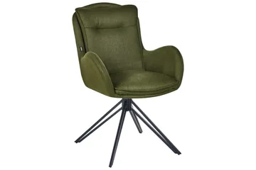 Matsalsstol Beliani Avelar set om 2 Beige-Svart Dark green - Møbler - Stoler & lenestoler - Spisestuestoler & kjøkkenstoler