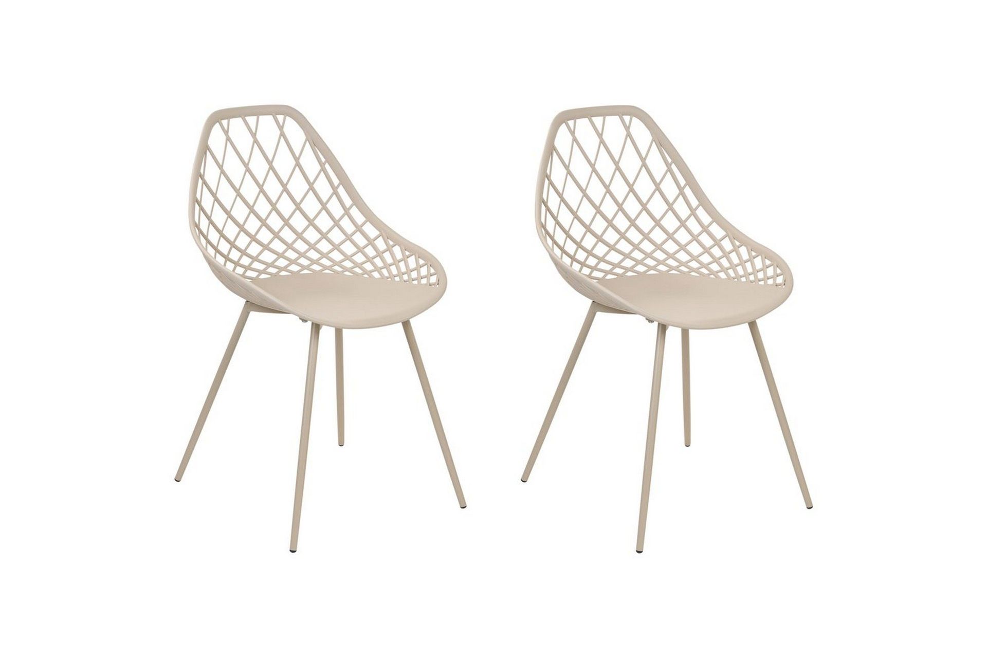 Matsalsstol Beliani Canton Ii set om 2 Beige -