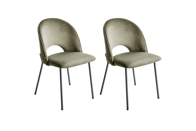 Matsalsstol Beliani Covelo set om 2 Dark green, undefined