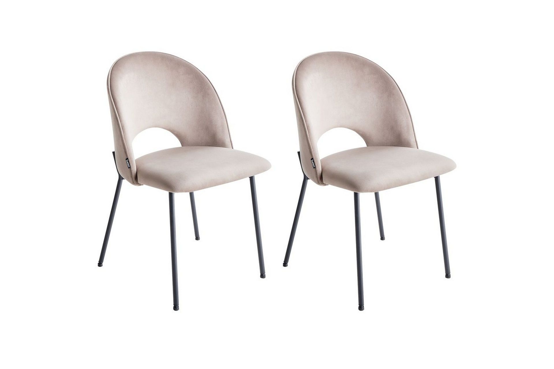 Matsalsstol Beliani Covelo set om 2 Taupe -