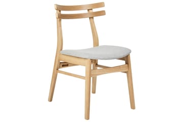 Matsalsstol Beliani Cynthiana set om 2 Ljus Trä-Grå Light grey - Møbler - Stoler & lenestoler - Spisestuestoler & kjøkkenstoler