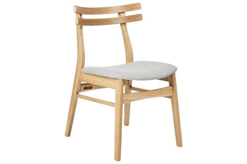 Matsalsstol Beliani Cynthiana set om 2 Ljus Trä-Grå Light grey - Møbler - Stoler & lenestoler - Spisestuestoler & kjøkkenstoler