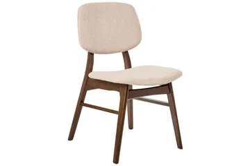 Matsalsstol Beliani Ella set om 2 Ljus Trä-Beige Ljusbeige - Møbler - Stoler & lenestoler - Spisestuestoler & kjøkkenstoler