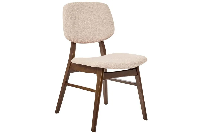 Matsalsstol Beliani Ella set om 2 Ljus Trä-Beige Ljusbeige - Møbler - Stoler & lenestoler - Spisestuestoler & kjøkkenstoler