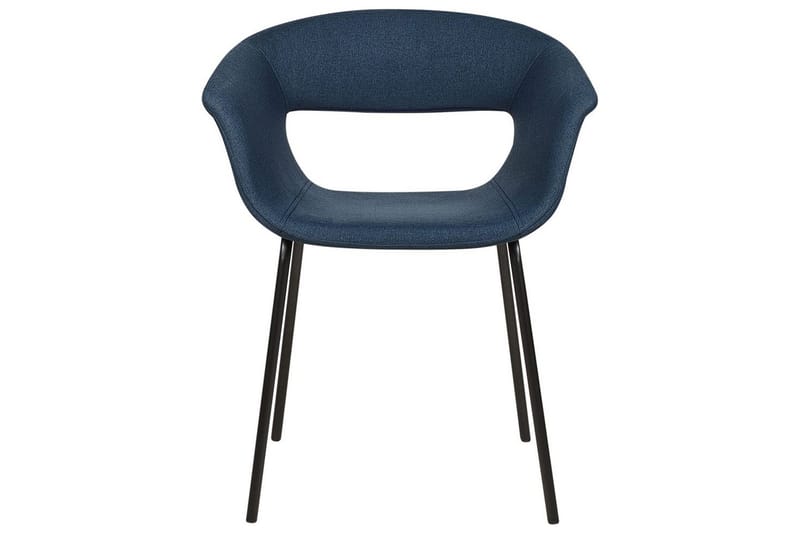 Matsalsstol Beliani Elma set om 2 Blå-Svart Dark blue - Møbler - Stoler & lenestoler - Spisestuestoler & kjøkkenstoler