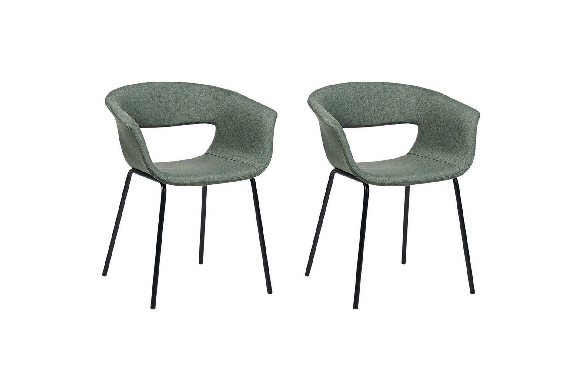 Matsalsstol Beliani Elma set om 2 Blå-Svart Dark green -