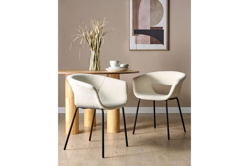 Matsalsstol Beliani Elma set om 2 Blå-Svart Off White - Møbler - Stoler & lenestoler - Spisestuestoler & kjøkkenstoler