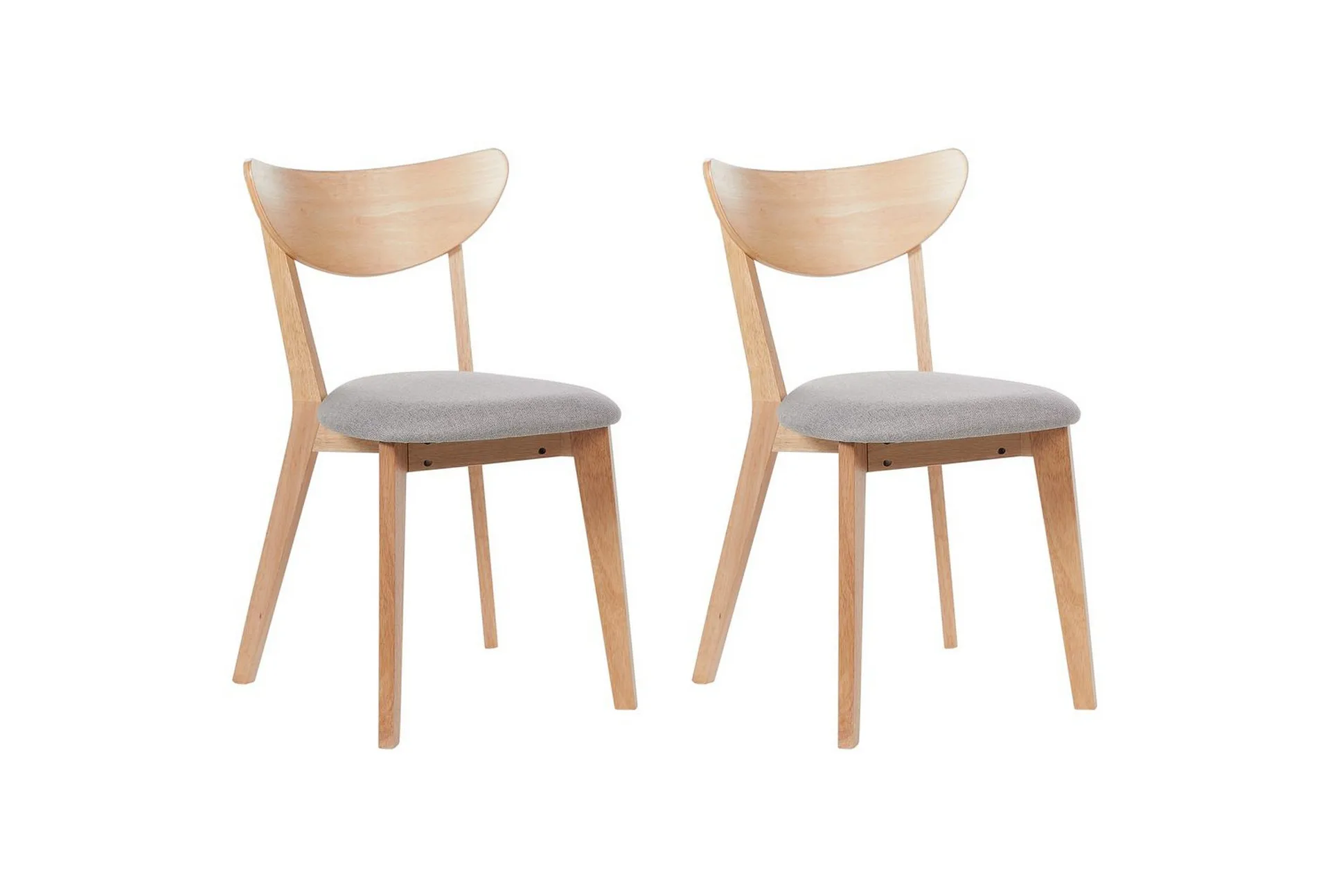 Matsalsstol Beliani Erie set om 2 Light wood -