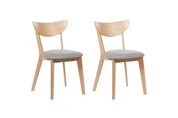 Matsalsstol Beliani Erie set om 2 Light wood - Møbler - Stoler & lenestoler - Spisestuestoler & kjøkkenstoler