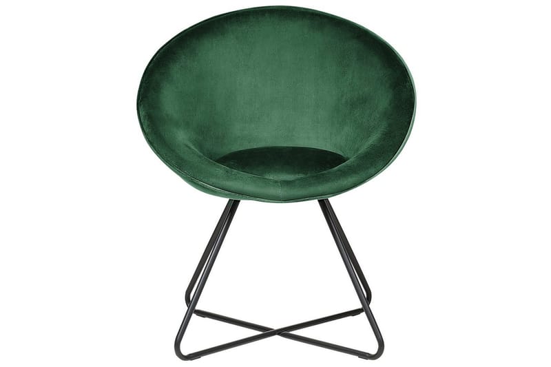 Matsalsstol Beliani Floby Ii Grön-Svart Emerald green - Møbler - Stoler & lenestoler - Spisestuestoler & kjøkkenstoler