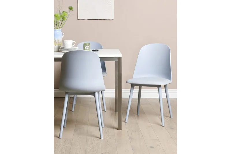 Matsalsstol Beliani Fomby set om 2 Blå Light blue - Møbler - Stoler & lenestoler - Spisestuestoler & kjøkkenstoler