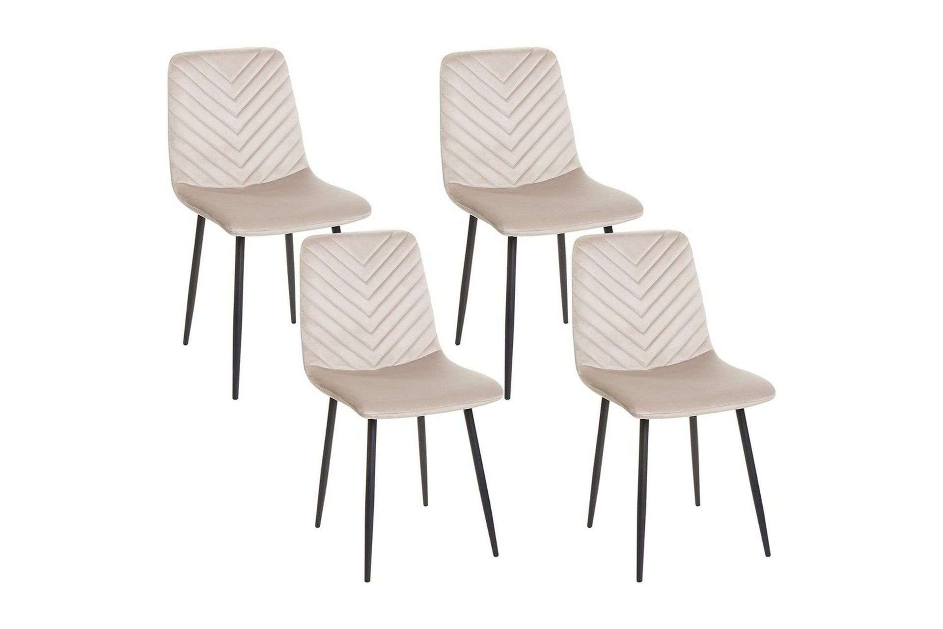 Matsalsstol Beliani Havre set om 4 Beige -