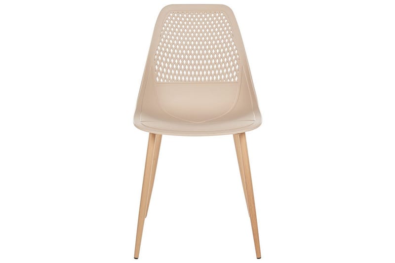 Matsalsstol Beliani Hazelton set om 4 Beige-Ljust Trä Beige - Møbler - Stoler & lenestoler - Spisestuestoler & kjøkkenstoler