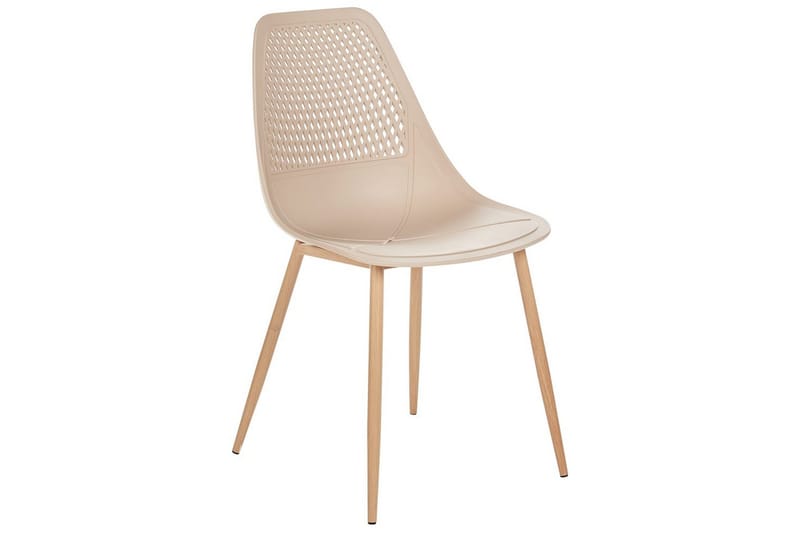 Matsalsstol Beliani Hazelton set om 4 Beige-Ljust Trä Beige - Møbler - Stoler & lenestoler - Spisestuestoler & kjøkkenstoler