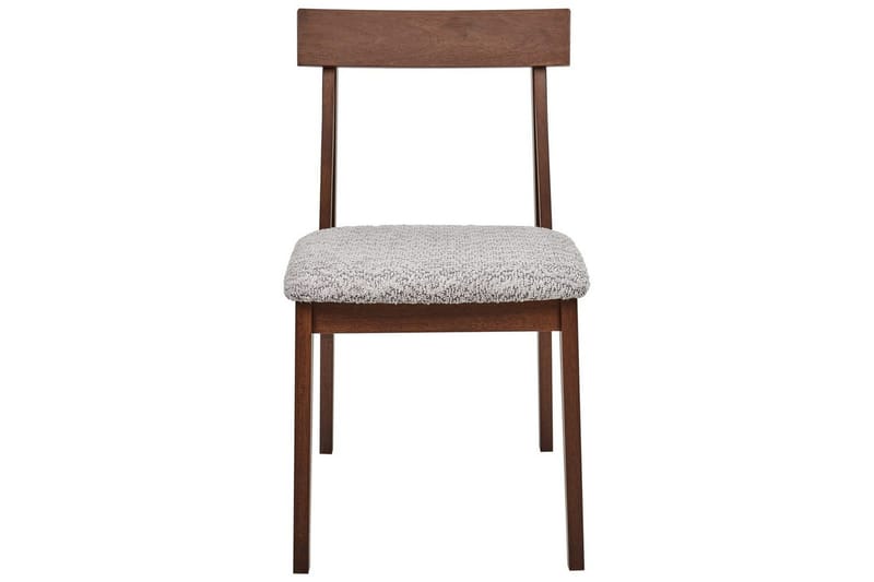 Matsalsstol Beliani Isle set om 2 Mörk Trä-Beige Dark wood VALUE_MISSING_1 - Møbler - Stoler & lenestoler - Spisestuestoler & kjøkkenstoler