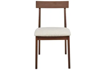 Matsalsstol Beliani Isle set om 2 Mörk Trä-Beige Dark wood VALUE_MISSING_2 - Møbler - Stoler & lenestoler - Spisestuestoler & kjøkkenstoler