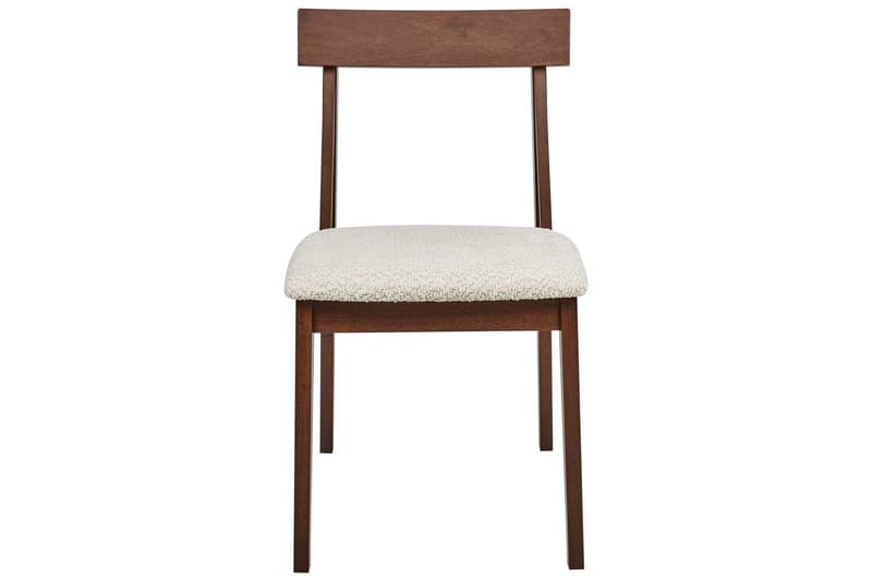Matsalsstol Beliani Isle set om 2 Mörk Trä-Beige Dark wood VALUE_MISSING_2 - Møbler - Stoler & lenestoler - Spisestuestoler & kjøkkenstoler