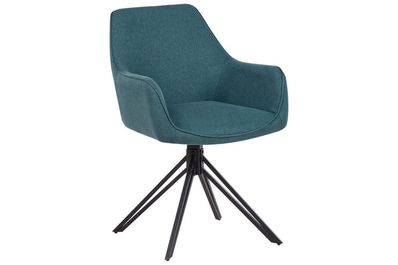 Matsalsstol Beliani Jodar set om 2 Beige-Svart Teal - Møbler - Stoler & lenestoler - Spisestuestoler & kjøkkenstoler