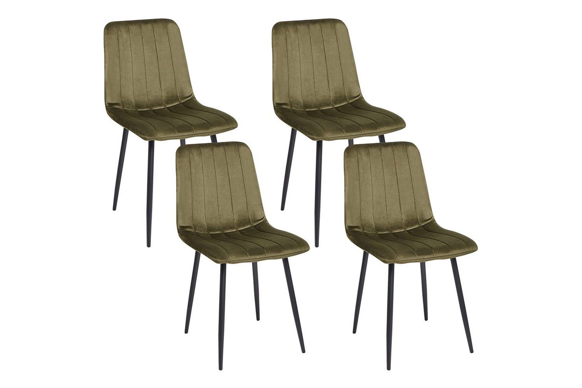 Matsalsstol Beliani Kalispell set om 4 Olive green -