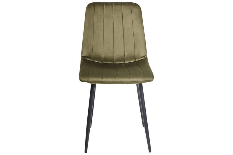 Matsalsstol Beliani Kalispell set om 4 Olive green - Møbler - Stoler & lenestoler - Spisestuestoler & kjøkkenstoler