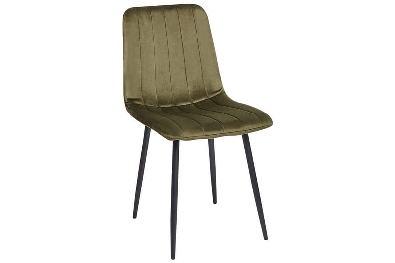 Matsalsstol Beliani Kalispell set om 4 Olive green - Møbler - Stoler & lenestoler - Spisestuestoler & kjøkkenstoler