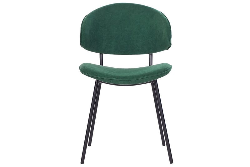 Matsalsstol Beliani Kiana set om 2 Beige Dark green - Møbler - Stoler & lenestoler - Spisestuestoler & kjøkkenstoler