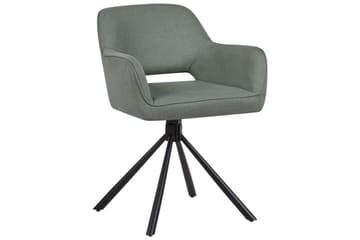 Matsalsstol Beliani Loures set om 2 Beige-Svart Dark green - Møbler - Stoler & lenestoler - Spisestuestoler & kjøkkenstoler