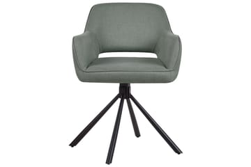 Matsalsstol Beliani Loures set om 2 Beige-Svart Dark green - Møbler - Stoler & lenestoler - Spisestuestoler & kjøkkenstoler