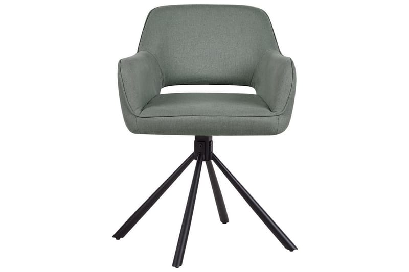 Matsalsstol Beliani Loures set om 2 Beige-Svart Dark green - Møbler - Stoler & lenestoler - Spisestuestoler & kjøkkenstoler