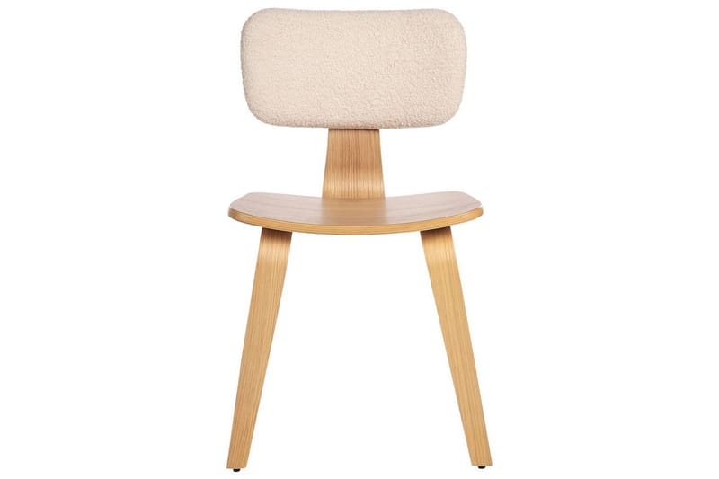 Matsalsstol Beliani Lucinda set om 2 Beige-Ljust Trä Ljusbeige VALUE_MISSING_1 - Møbler - Stoler & lenestoler - Spisestuestoler & kjøkkenstoler
