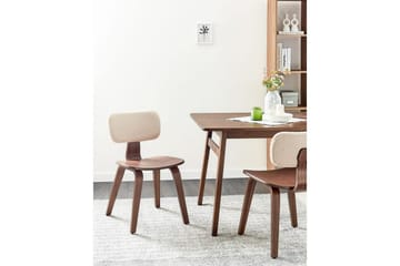 Matsalsstol Beliani Lucinda set om 2 Beige-Ljust Trä Ljusbeige VALUE_MISSING_2 - Møbler - Stoler & lenestoler - Spisestuestoler & kjøkkenstoler