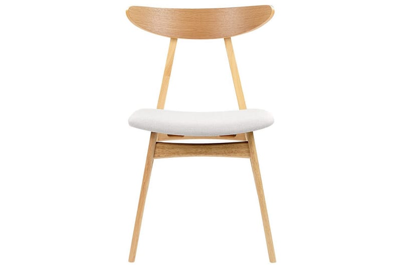 Matsalsstol Beliani Lynn set om 2 Ljus Trä-Beige Light grey - Møbler - Stoler & lenestoler - Spisestuestoler & kjøkkenstoler