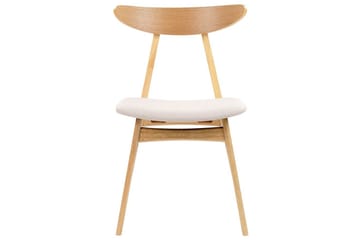Matsalsstol Beliani Lynn set om 2 Ljus Trä-Beige Ljusbeige - Møbler - Stoler & lenestoler - Spisestuestoler & kjøkkenstoler
