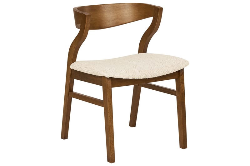Matsalsstol Beliani Maroa set om 2 Ljusbeige - Møbler - Stoler & lenestoler - Spisestuestoler & kjøkkenstoler