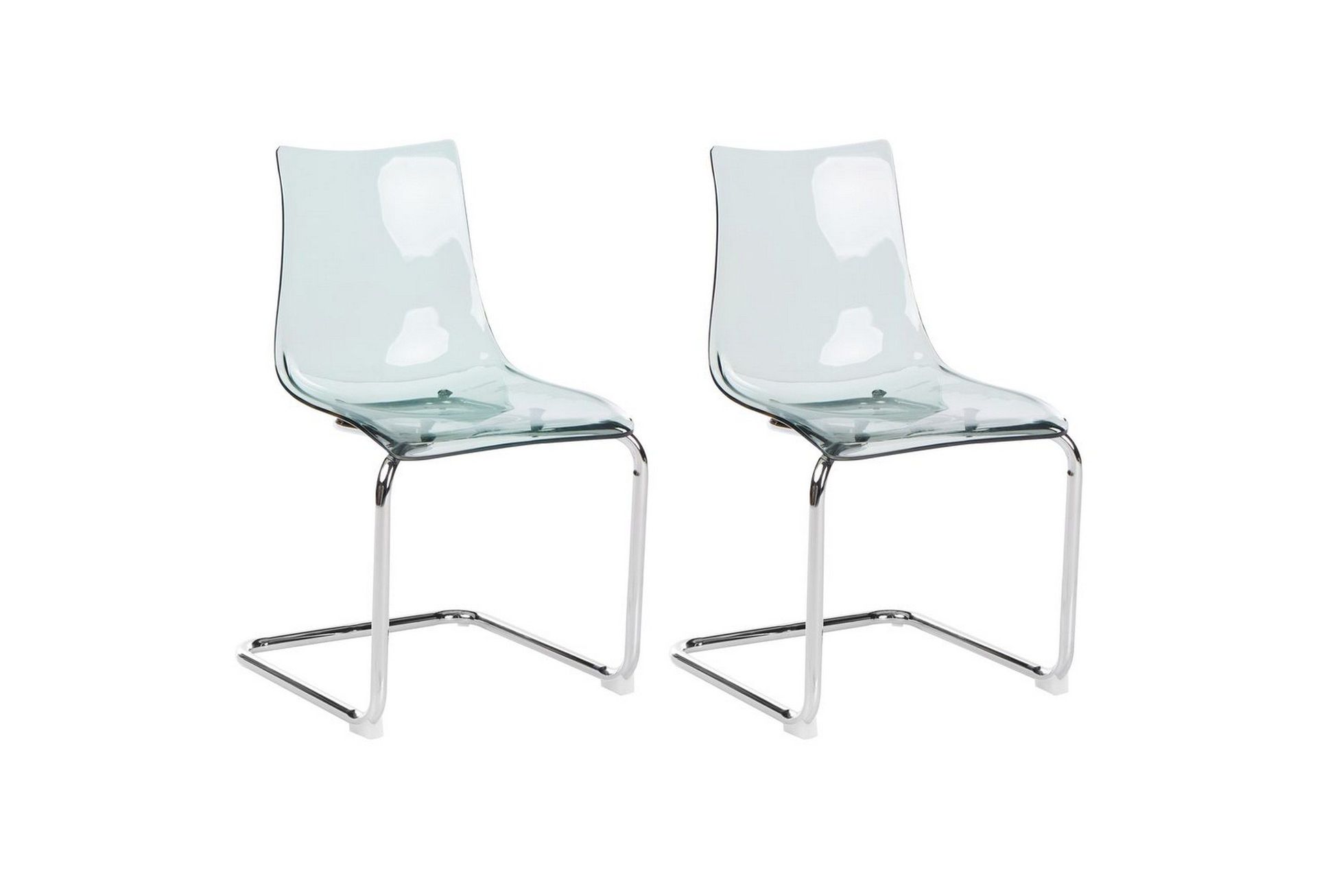 Matsalsstol Beliani Marshall set om 2 Transparent -