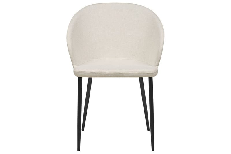 Matsalsstol Beliani Mason set om 2 Beige-Svart Ljusbeige - Møbler - Stoler & lenestoler - Spisestuestoler & kjøkkenstoler