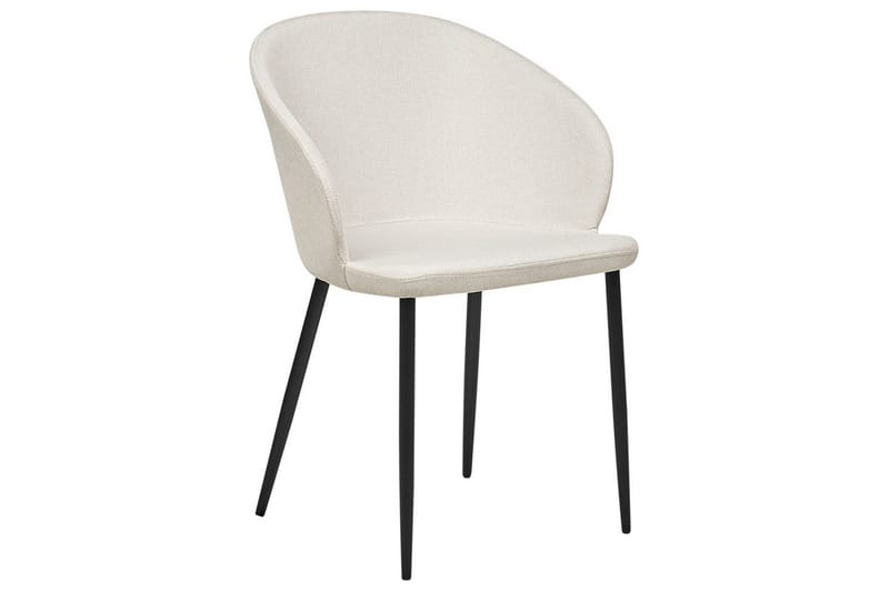 Matsalsstol Beliani Mason set om 2 Beige-Svart Ljusbeige - Møbler - Stoler & lenestoler - Spisestuestoler & kjøkkenstoler