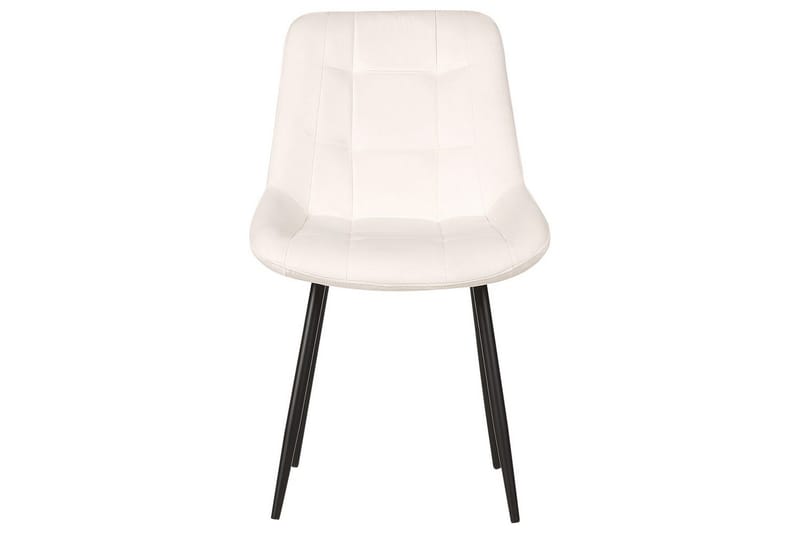 Matsalsstol Beliani Melrose set om 2 Beige-Svart Off White - Møbler - Stoler & lenestoler - Spisestuestoler & kjøkkenstoler