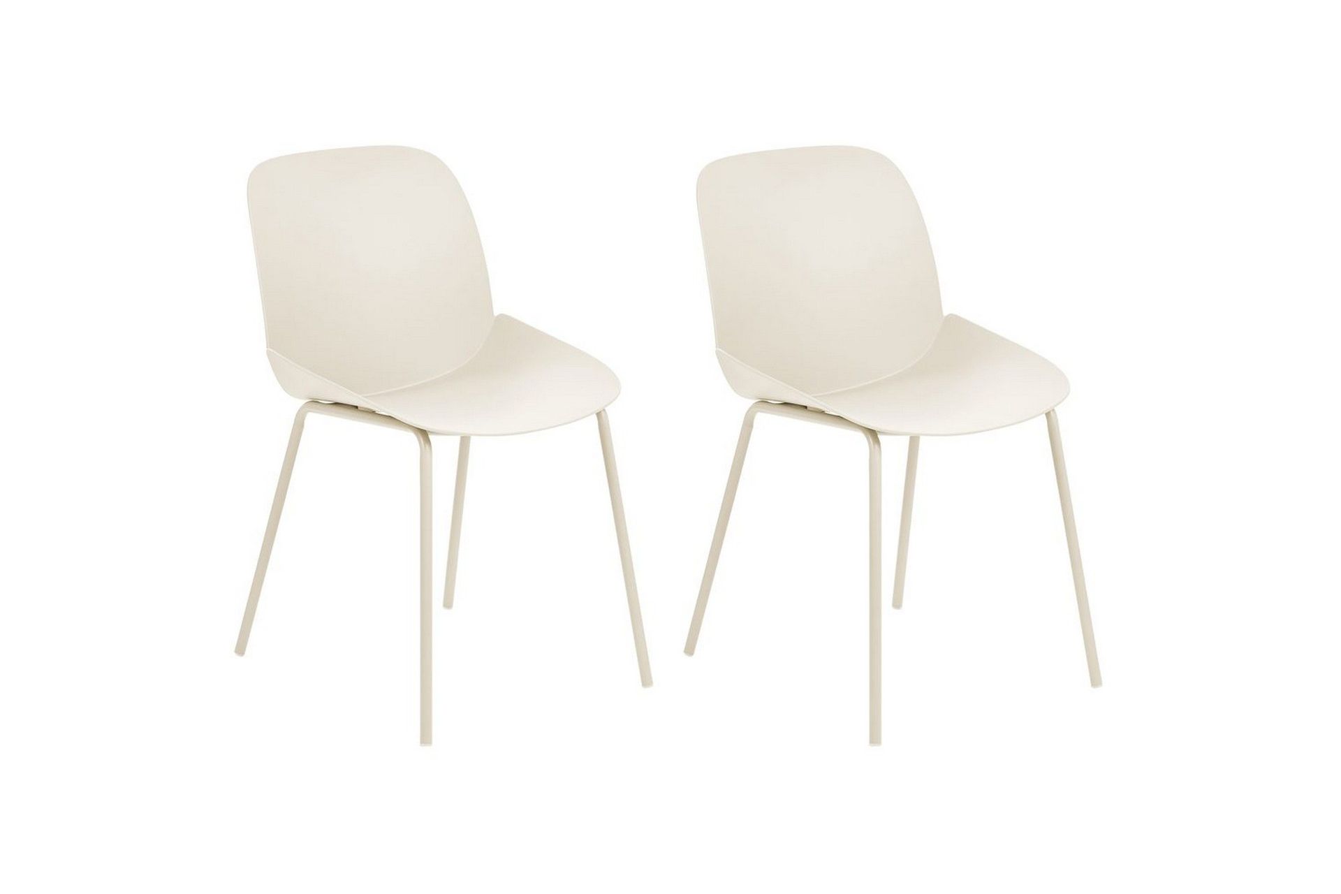 Matsalsstol Beliani Milaca set om 2 Beige -